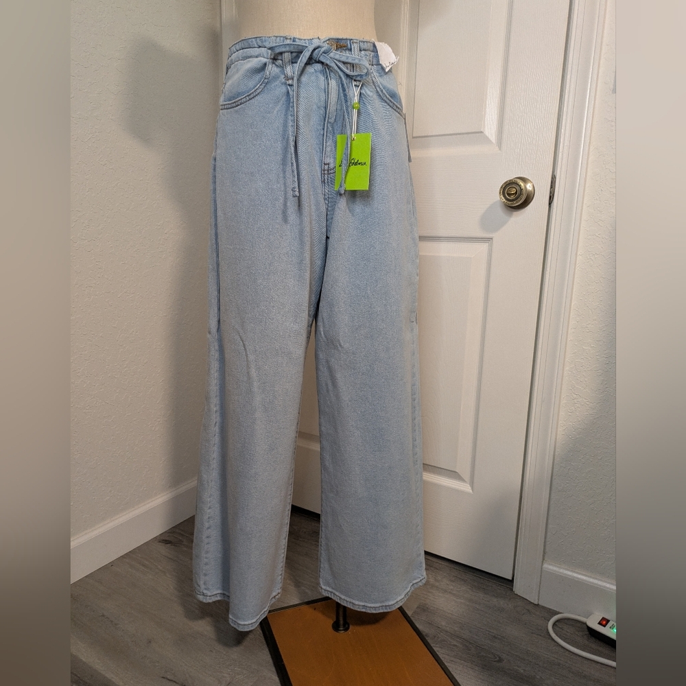 Sam Edelman Light Blue Wide Leg Crop Jeans, NWT